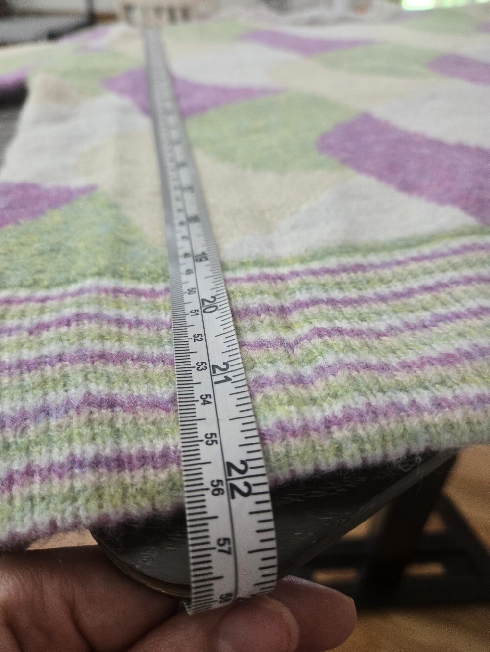 NWT &merci Pastel Geometric Fuzzy Knit Sweater Size Small - Picture 15 of 16